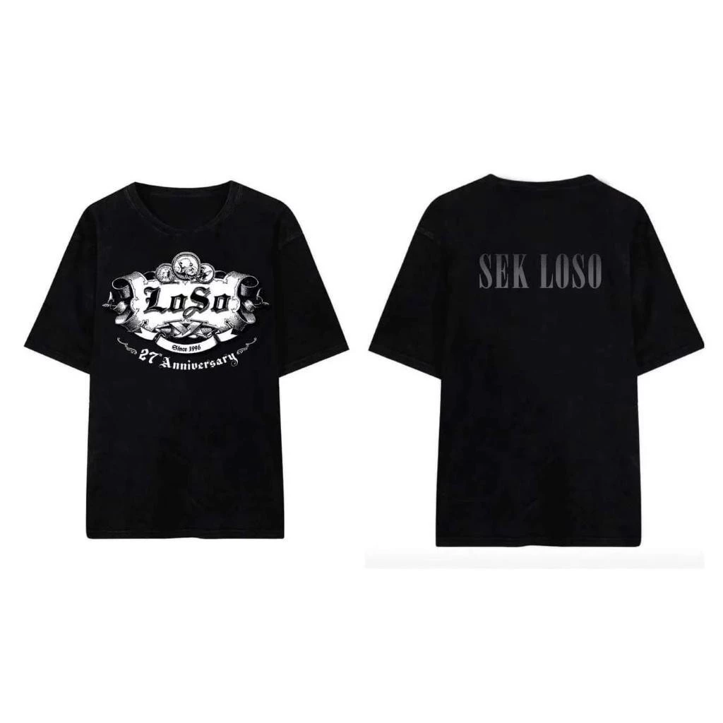 เสก โลโซ เสื้อที่ระลึก 27 ปี ครบรอบ 1996 ผ้าฝ้าย 100% พัดลมเสื้อเสื้อยืดผ้าฝ้ายแท้สไตล์ลําลองหลากหลาย