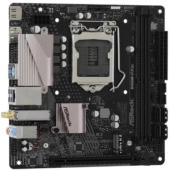 [พร้อมใช้งานแล้ว] เมนบอร์ด ASRock B460M-ITX/AC 1200พินรองรับ i510600i7 10700 i910900รุ่น10รุ่น CPU