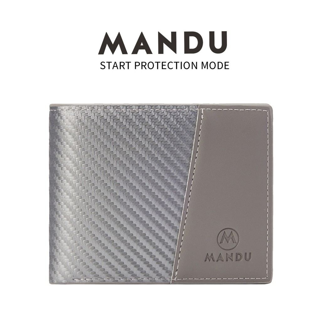 🔥ส่งไวจากไทย🔥MANDU P312กระเป๋าสตางค์ผู้ชาย พื้นผิวคาร์บอนไฟเบอร์ที่มีสไตล์ กระเป๋าสตางค์ Men's wallets