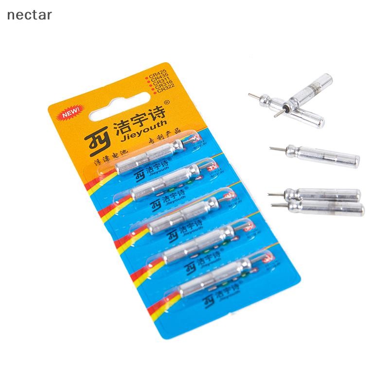 TAR 5PCS CR425 ตกปลาไฟฟ้าลอย Night Light ลิเธียม Pin Cell N