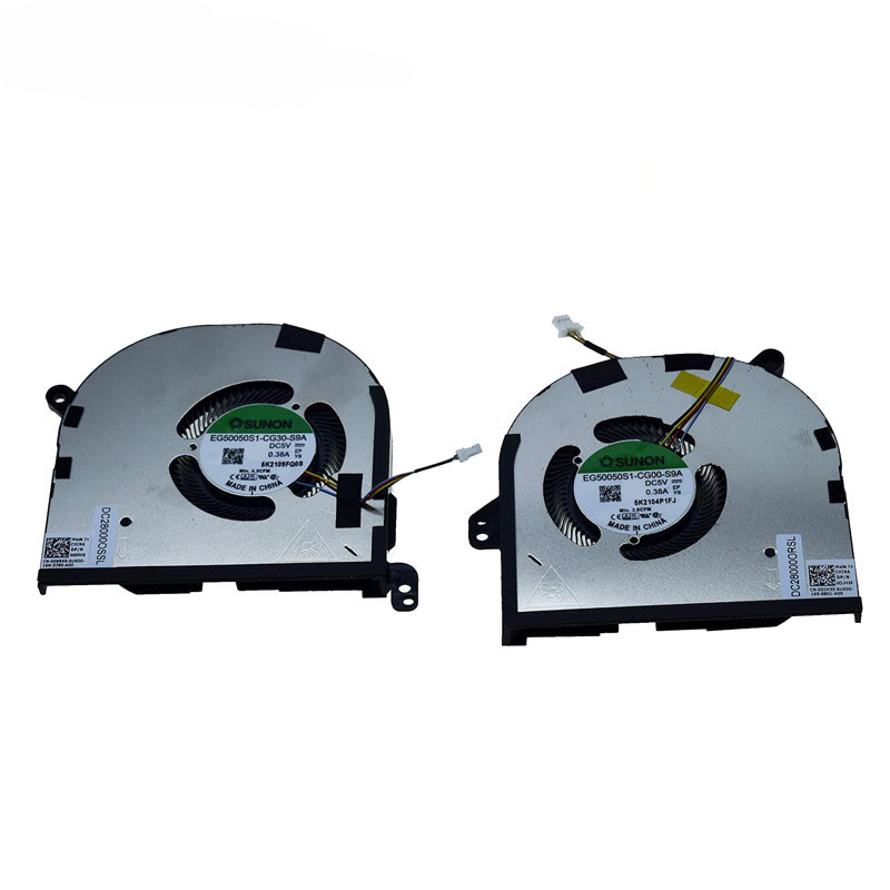 พัดลมสําหรับ Dell XPS 15 9500 9510 009RK6 09RK6 0DJH35 DJH35 EG50050S1-CG30-S9A EG50050S1-CG00-S9A D