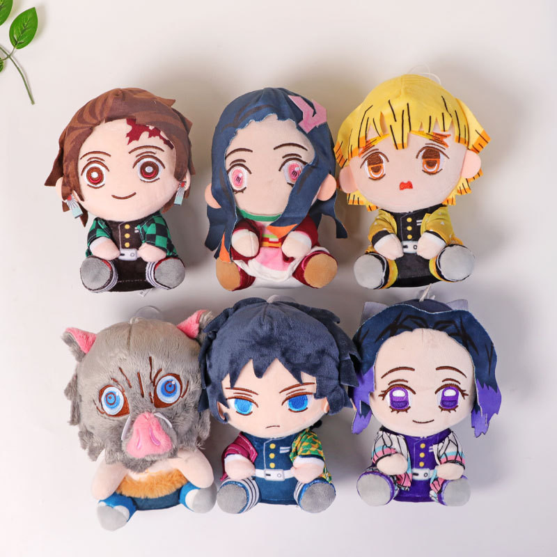 20 ซม.Demon Slayer ตุ๊กตาของเล่นตุ๊กตา Tomioka Giyu Nezuko Akaza Kokushibo ตุ๊กตาตุ๊กตาจี้เด็กวันเกิ