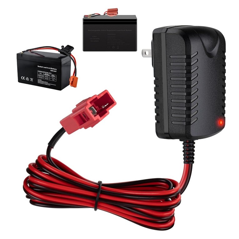 [Dolldoll]6 Volt Battery Charger for Children 4 Wheel Electric Vehicles with LED Indicator