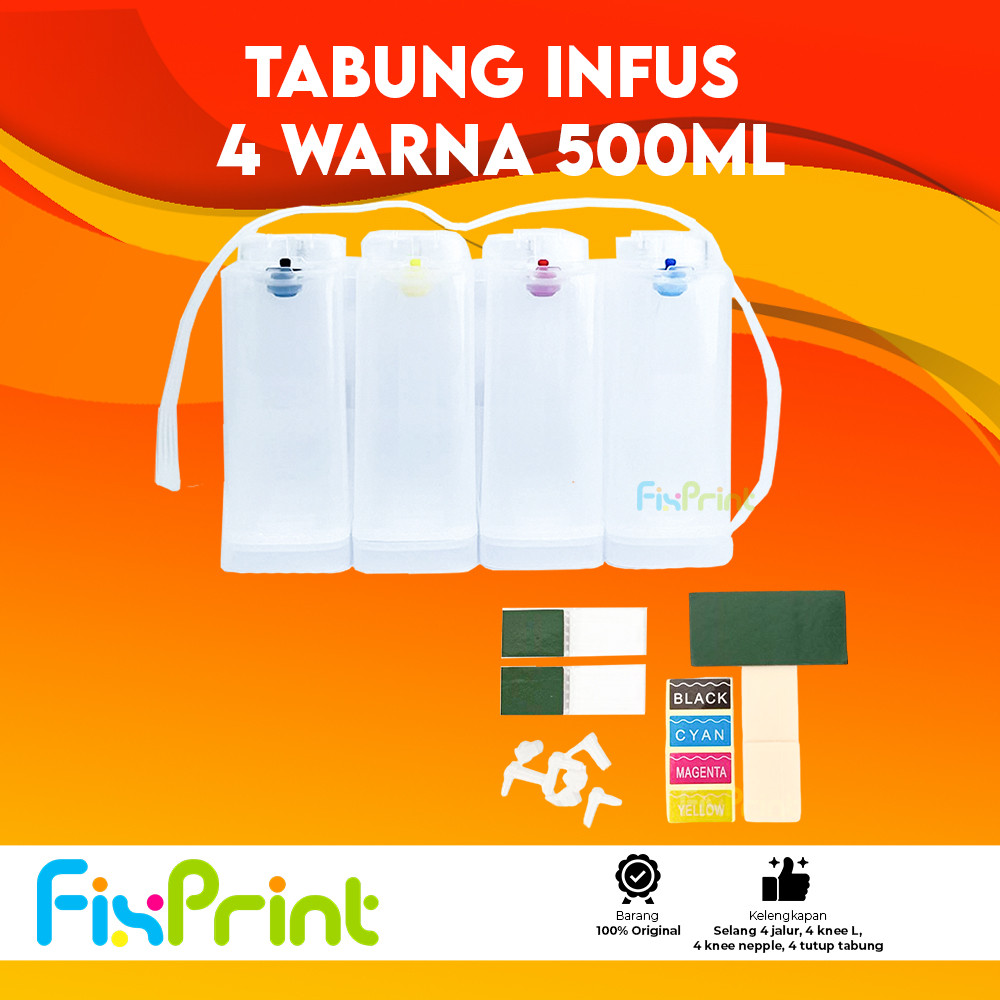 4 สีกล่อง Infusion Tube 500ml ดัดแปลงหลอดเครื่องพิมพ์ Ink Tank ขนาด 500 ml สําหรับเครื่องพิมพ์ MG257
