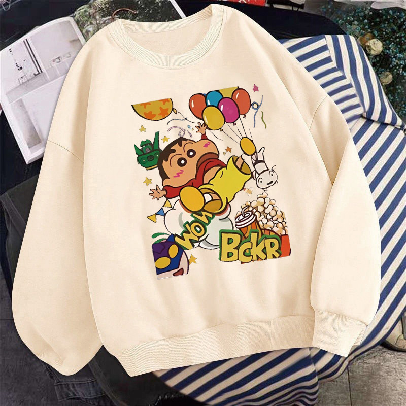 2024 ฤดูใบไม้ร่วงและฤดูหนาวพิมพ์การ์ตูนน่ารักผู้หญิง'ส เสื้อกันหนาว อิน อเนกประสงค์ฤดูใบไม้ร่วงและฤดูหนาวหลวมเสื้อคู่ลําลอง