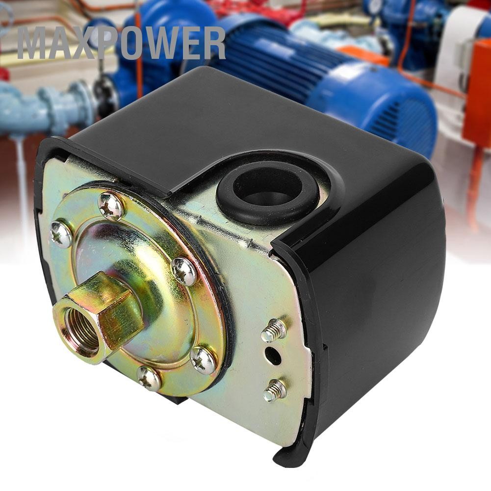 Maxpower พรีเมี่ยมปั๊มน้ำสปริงคู่สวิตช์ความดัน G1/4 '' 20~120PSI 230V