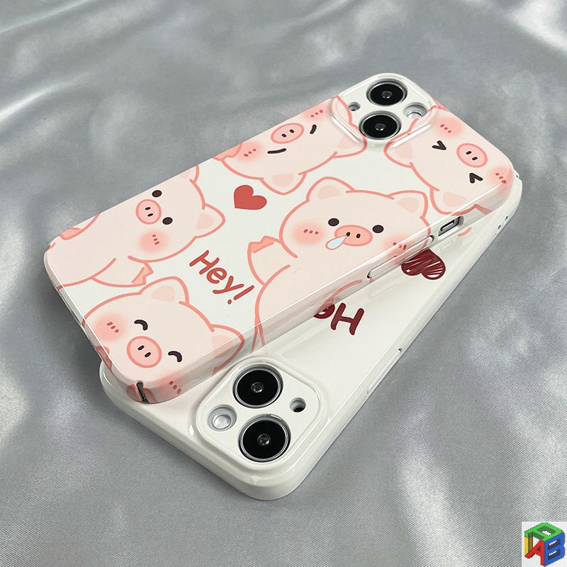 หมูน่ารักสําหรับ iPhone16/15promax เคสโทรศัพท์ ฟิล์ม iPhone11Promax 12/13Pro Max 14plus 7/8plus Xsmax เคสแข็ง