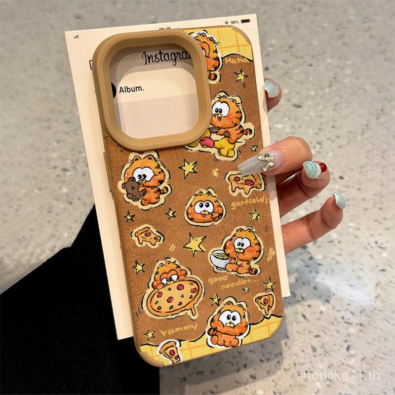 หนังกลับรูใหญ่สำหรับทารกการ์ฟิลด์เคสโทรศัพท์สำหรับ Apple 16Promax/15/14/13PROMAX 12 egpx