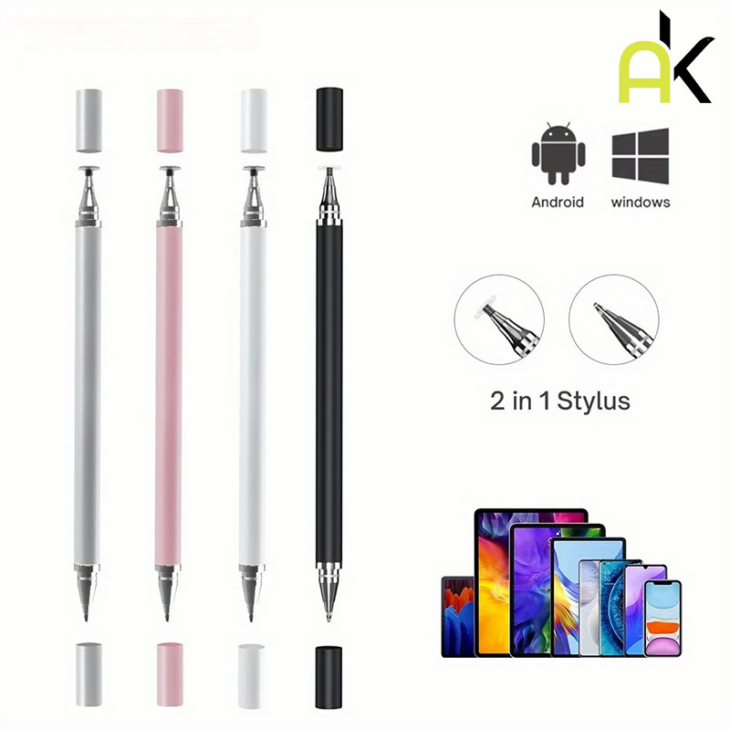 AK Universal 2 In 1 Stylus สมาร์ทดินสอวาดปากกาแท็บเล็ตหน้าจอสัมผัสแบบ Capacitive Android สมาร์ทโฟนทั้งหมดอุปกรณ์เสริม