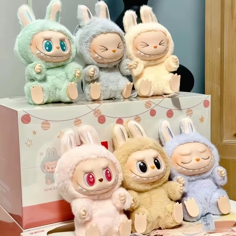 น่ารัก Labubu The Monsters Box ของเล่น Cardiac Macarone Kawai Guess กระเป๋ารูปพวงกุญแจของเล่นของขวัญวันเกิด
