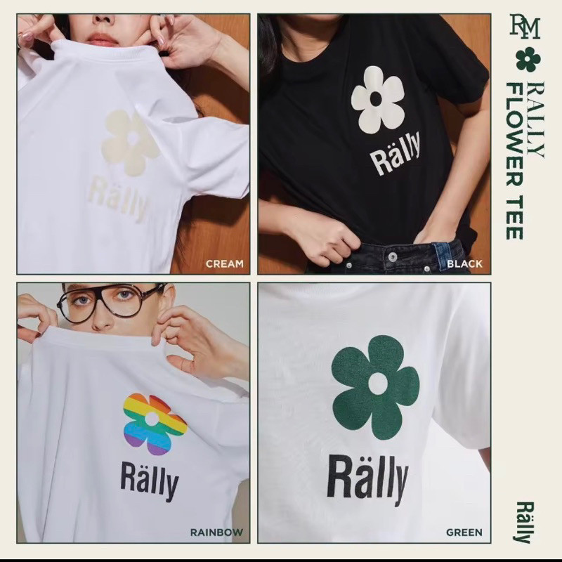 ปกติ🔥 T-Shirt✅พร้อมส่ง ทุกสี ทุกไซส์✅ Rally Movement T-Shirt : Flower Tee Size S-XL [ของแท้ 💯] S-5XL 🔥