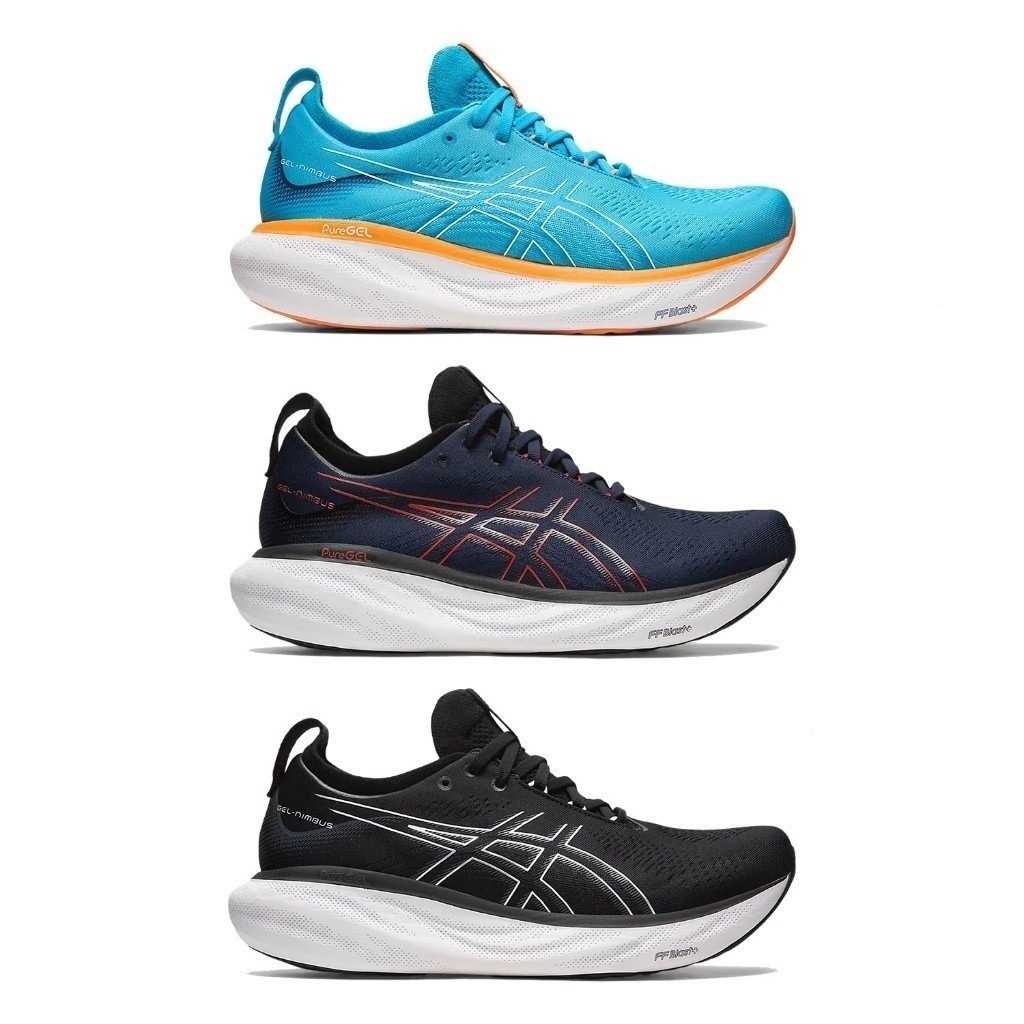 Oneqq Asics รองเท้าวิ่งสำหรับผู้ชาย GEL-Nimbus 25 (2E) Wide (3สี) 2PGE