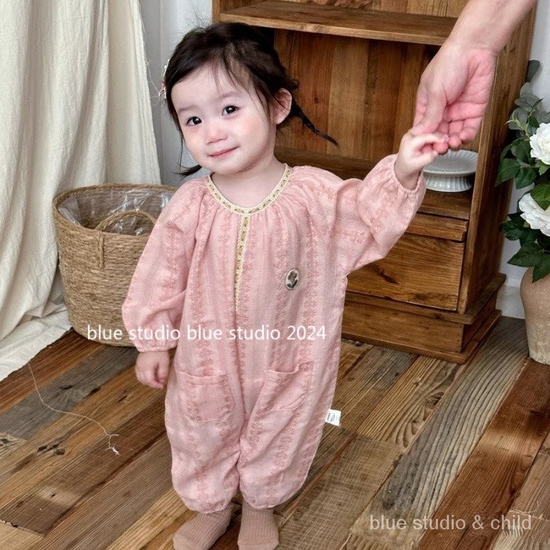 [ต้นฤดูใบไม้ร่วง jumpsuit แขนยาว] ฤดูใบไม้ร่วงเด็กสาว INS jumpsuit · เจ้าหญิงน้อยหวานหลวมเสื้อผ้าสไตล์ตะวันตกสำหรับทารก