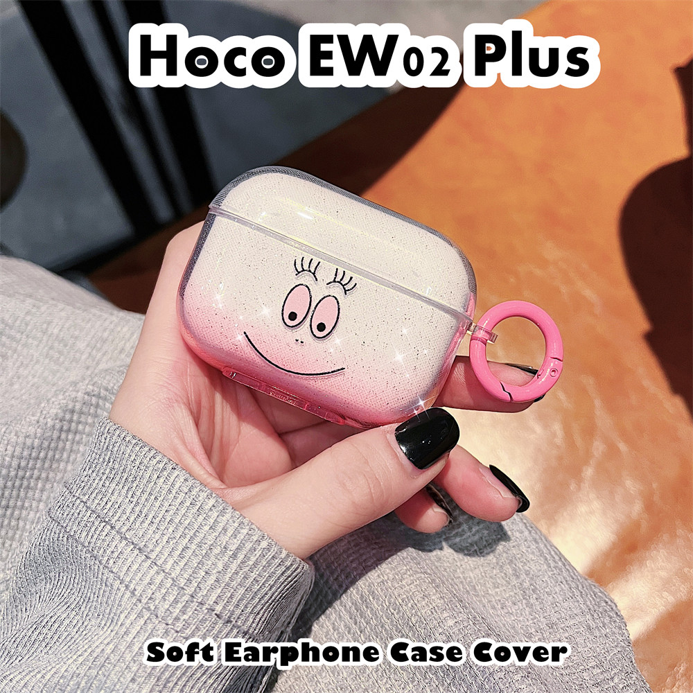 อนาคตดาวสําหรับ Hoco EW02 Plus Case DIY Gradient smiley Soft Silicone Headphone Case Casing Cover