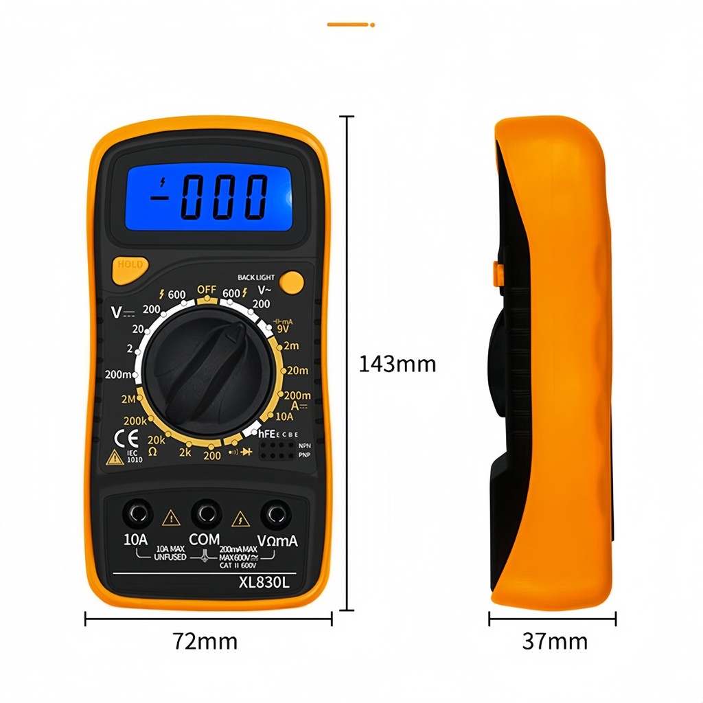 Monqiqi โวลต์มิเตอร์ เครื่องมือวัดกระแสไฟฟ้า Digital Multimeter ดิจิตอลมัลติมิเตอร์ XL830L แสดงผลแม่นยำด้วยระบบดิจิตอล - รูปที่ 3