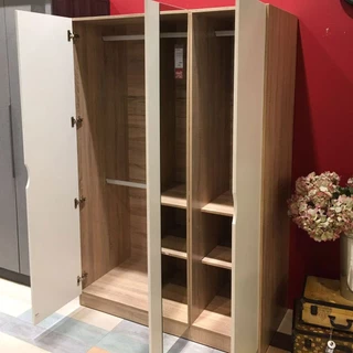 Koncept Furniture ตู้เสื้อผ้าบานเปิด รุ่น Havin สีขาว (120X60X180 ซม.) แบรนด์ KONCEPT FURNITURE