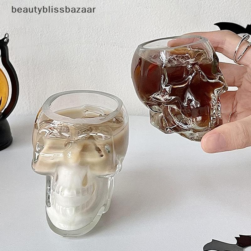 [beautyblissbazaar] ฮาโลวีนครัวเรือนแก้วถ้วยน้ําชาคริสตัลใสกาแฟน้ําผลไม้แก้วดื่มบาร์คลับไวน์เบียร์ถ้วย [TH]
