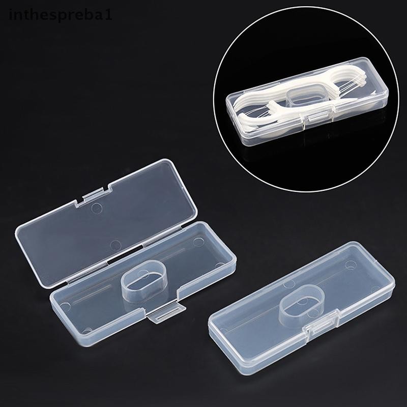 Inthespreba1^^ 1 ชิ้นแบบพกพาไหมขัดฟัน Sticks กล่องไม้จิ้มฟันแบบใช้แล้วทิ้ง Interdental Brush Floss Storage Case *ใหม่