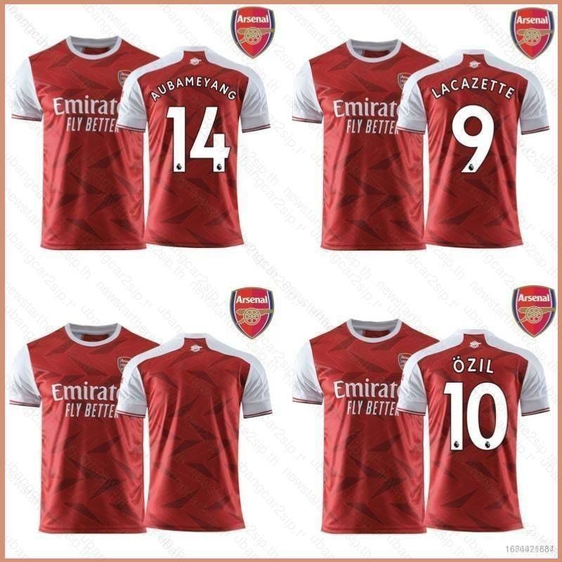 2020-2021 Arsenal Home เสื้อฟุตบอล Lacazette Ozil Aubameyang TShirt เสื้อกีฬาเสื้อฟุตบอล Unisex Plus