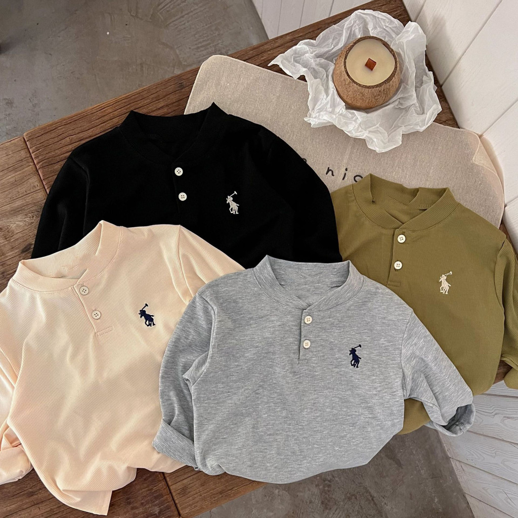 เสื้อยืดแขนยาวเด็กชายฤดูใบไม้ร่วงฤดูหนาวสไตล์ใหม่เวอร์ชั่นเกาหลีผ้าฝ้ายแท้แฟชั่นที่เรียบง่ายการ์ตูนเย็บปักถักร้อยหล่อหลวมสบายๆความ