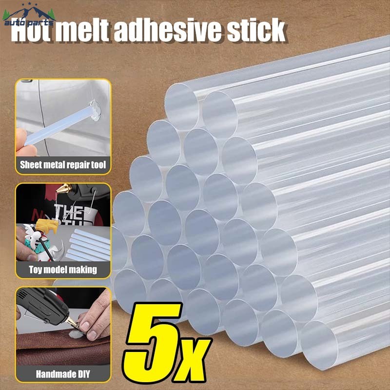 แห้งเร็ว ความหนืดสูง โปร่งใส - 1-5 ชิ้น 7 มม. 11 มม. แท่งเติมกาวร้อน - เครื่องมือซ่อมแซมรถในครัวเรือน - กาวร้อนละลายอเนกประสงค์สําหรับศิลปะ, งานฝีมือ, การปร