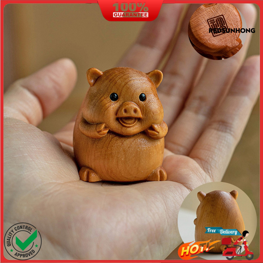 ☃Zodiac Animal Figurine Handcrafted Wood Zodiac Signs มัลติฟังก์ชั่น Mini Zodiac Table ตกแต่งสําหรับ