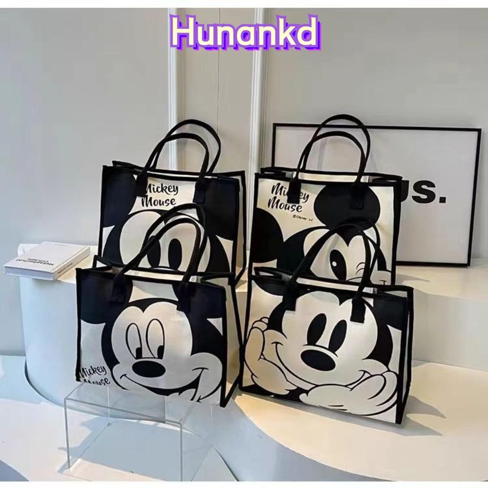 Huan กระเป๋ามิกกี้, กระเป๋าถือทํางานอเนกประสงค์ลําลองการ์ตูนน่ารัก, กล่องของขวัญ กระเป๋าสะพายไหล่ความจุขนาดใหญ่ของผู้หญิง