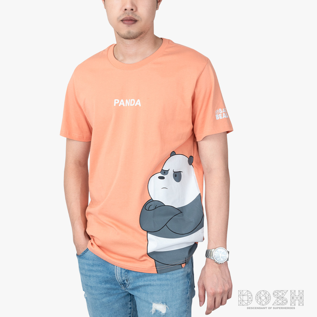 DOSH MEN'S T-SHIRTS WE BARE BEARS เสื้อยืดคอกลมผู้ชาย 9DBBMT5025-OR