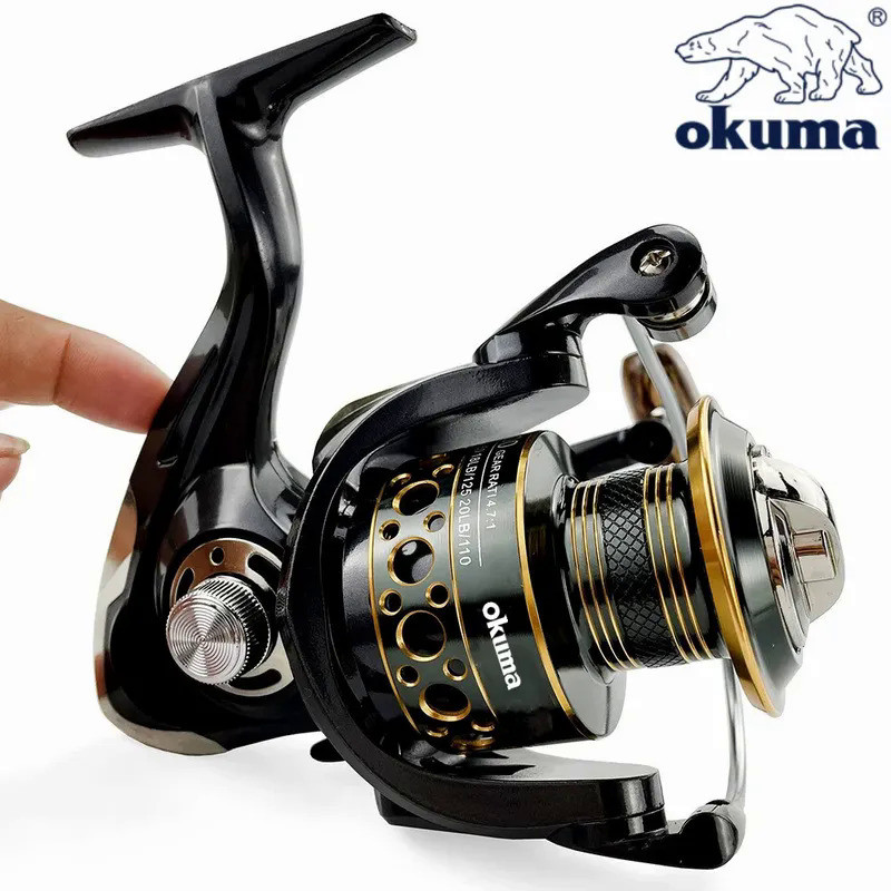 ใหม่ Okuma รอกตกปลาตกปลาแบบหมุนคันเบ็ดทะเลรอกตกปลา peralatan pancing เบ็ดตกปลา