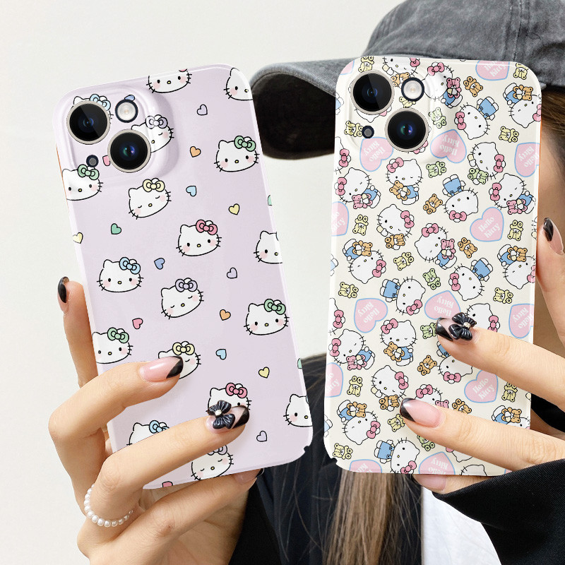 Hello Kitty SAMSUNG ปลอกsamsung A06 A05S A05 A12 A23 A16 A14 A13 A04E A11 A04S A03S A03 A54 A53 A33 A23 A52 A51 A71 A25 A22 A32 กรณีป้องกันTPU Softกล้อง