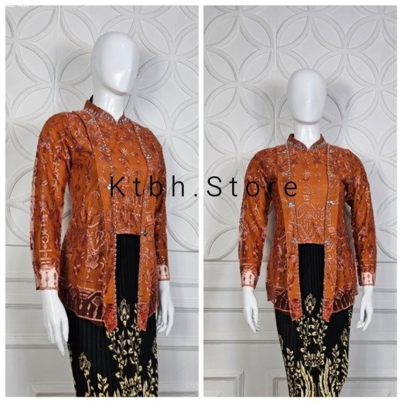 ใหม่ kutu Kebaya ชุดคอปกย้อยไห่สมัยใหม่ (ฟรี HIJAB) - งานเลี้ยงงานแต่งงาน kebaya - kebaya งานแต่งงาน