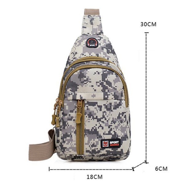 (W80)กระคาดอกสะพายไหล่ ลายพรางดิจิตอล ผ้าอ๊อกฟอร์ต4ซิป vgetbag