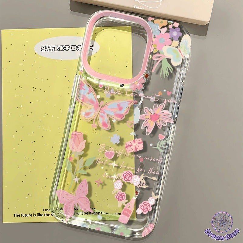 ดอกไม้โรแมนติกผีเสื้อย้อนยุคสัตว์นุ่ม เคส iPhone 7Plus 15 16 11 13 14 12 Pro Max 15 6 8 14 6s 16 Plus XR X XS Max SE - รูปที่ 5