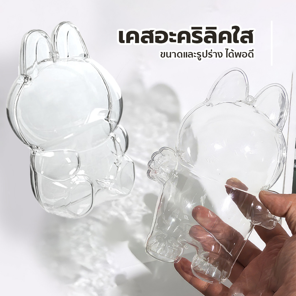 Yomihome เคสอะคลิลิคใส ใส่ลาบูบู้ V1 V2 โปร่งใส ขนาดพอดีตัว เคส Labubu - รูปที่ 5