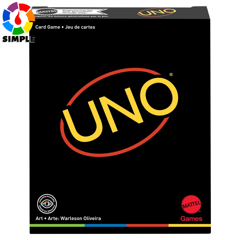 UNO Minimalista Card Game for Adults & Teens Featuring Designer Graphics by Warleson Oliviera