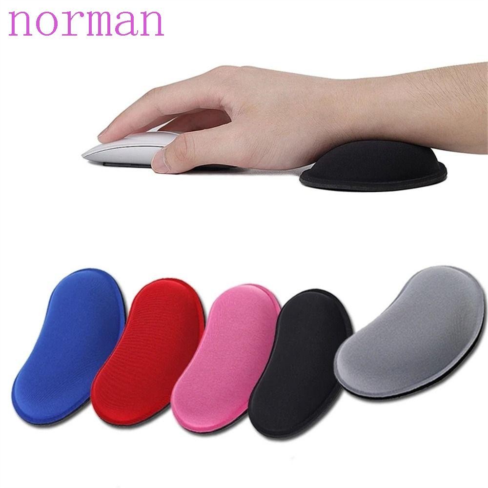 Norman แผ่นรองเมาส์ Ergonomic สําหรับ PC สายรัดข้อมือ Anti-slip คีย์บอร์ดแล็ปท็อปหมอนเมาส์