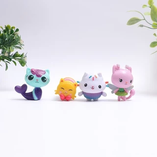 13 ชิ้น/เซ็ต 5-9 ซม.การ์ตูนอะนิเมะ Gabbys ตุ๊กตารูปยิ้มแมวตุ๊กตาสัตว์น่ารักลูกแมวรุ่น Q PVC Action Figures ตุ๊กตาของเล่น