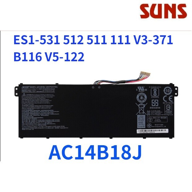 ✿Original Acer ACER AC14B18J ES1-311 MS2394 EX2519 N15W4แบตเตอรี่โน้ตบุ๊ค