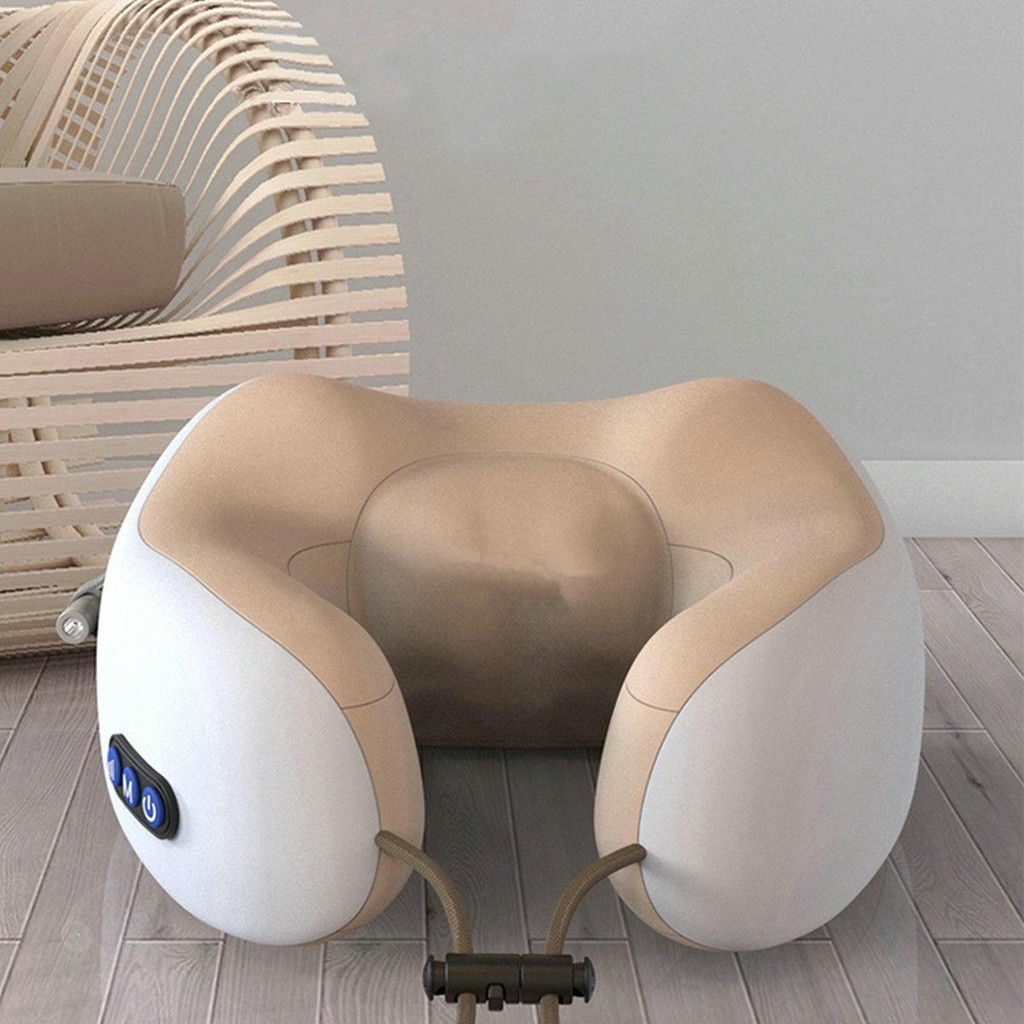 UiiWell หมอนนวดคอไฟฟ้า Xiaomi เครื่องนวดคอ Massage Pillow เครื่องนวดอัตโนมัติ 3D ประคบร้อน 4ปุ่ม หมอนนวด เครื่องนวดคอ ม