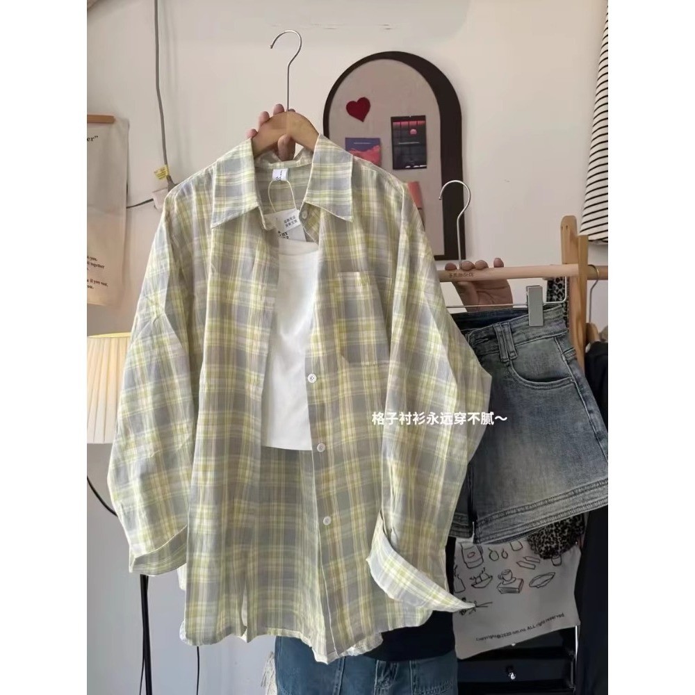 CTB223 เสื้อแฟชั่นลายสก็อตรอบอก42 ฟรีไซส์ เสื้อเชิ้ตแขนยาวผู้หญิง พร้อมส่ง มี2สี ทรงโอเวอร์ไซส์ผ้านิ่มใส่สบายมาก
