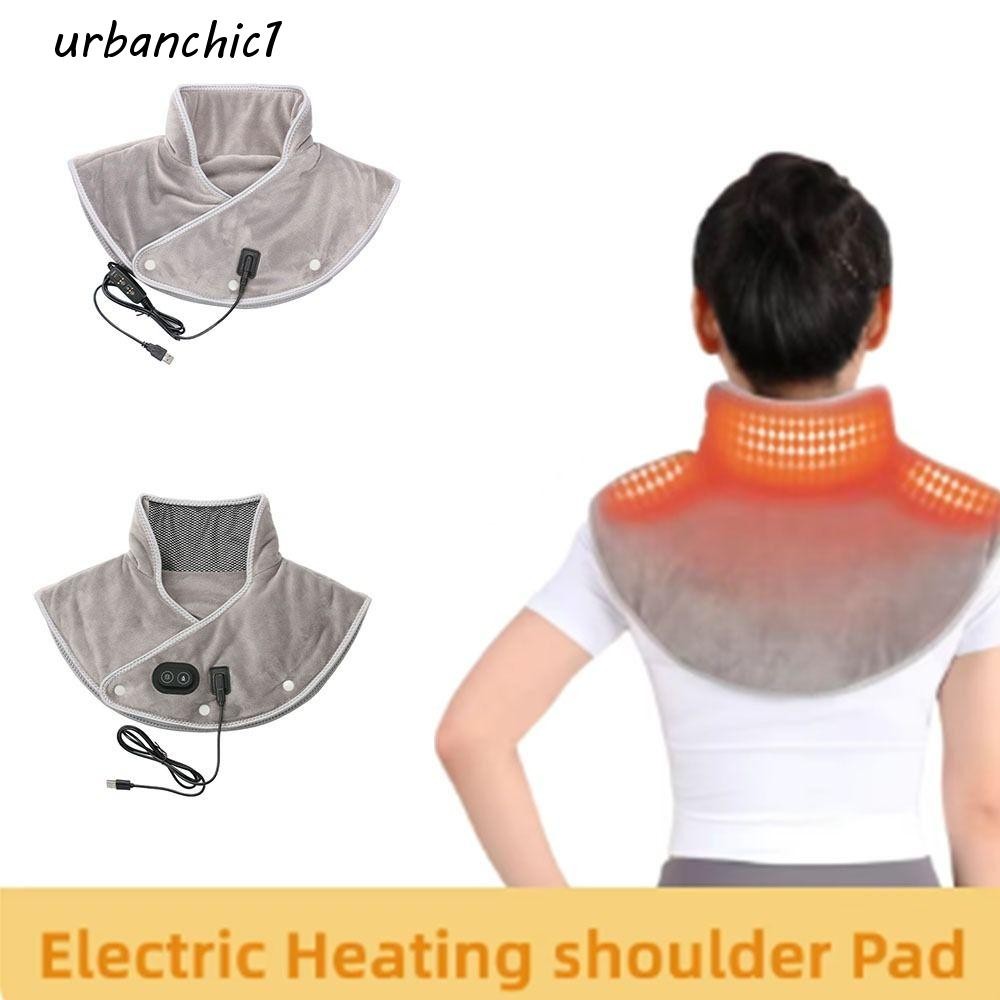 Urbanchic ไฟฟ้าความร้อนไหล่, USB ประคบร้อนไฟฟ้าอุ่นคอห่อ,ไหล่แผ่นความร้อน 3 ระดับปรับนุ่มอุ่นคอ Pad นวดอุ่นกลับรั้งเครื่องมือ