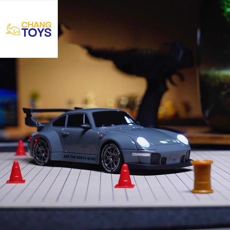 รถดริฟท์ RC 993 Porsche ความเร็วสูงของเหลวเงินครึ่งขนาดคันเร่งรีโมทคอนโทรลรถดริฟท์ประสิทธิภาพสูงสําหรับผู้เริ่มต้น