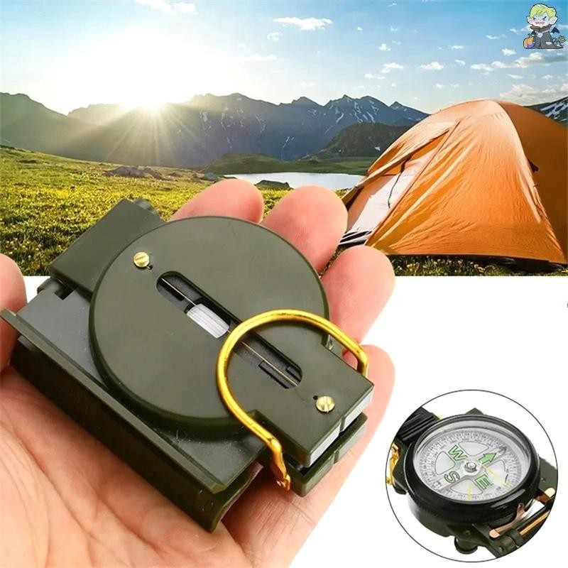 [CL] เข็มทิศแบบพกพา Outdoor Camping เข็มทิศพับเดินป่า Survival Trip Precision Navigation Expedition Tool TH