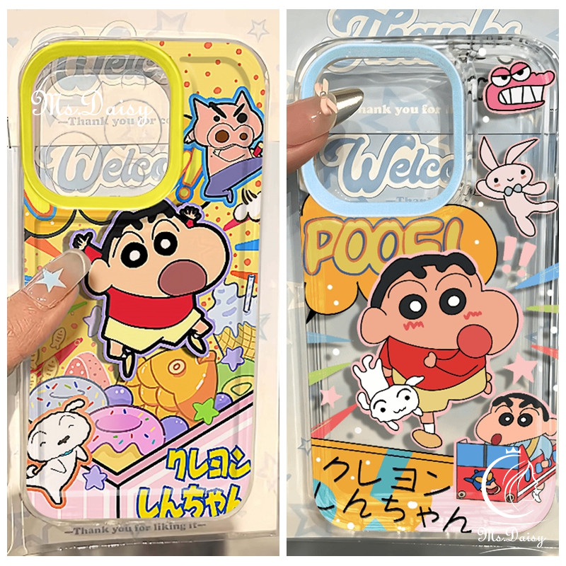 การ์ตูนเครยอนชินจังอวกาศเคสโทรศัพท์โปร่งใสสําหรับvivo Y20 Y20a Y21 Y35 Y30 Y50 Y51 Y72 Y75 Y77 Y78 Y91 Y93 Y95 Y9S S1 Proกันกระแทกฝาครอบโทรศัพท์
