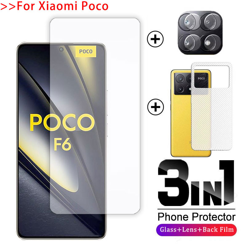 ฟิล์มกระจกนิรภัยกันรอยหน้าจอสําหรับ สำหรับ Xiaomi Poco F6 F5 X6 X5 X4 X3 NFC M6 Plus M5 M5s M4 M3 F5