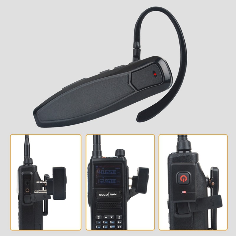 Walkie Talkie ไร้สายบลูทูธ PTT ชุดหูฟัง Earpiece แฮนด์ฟรี K ปลั๊กสําหรับไมโครโฟนชุดหูฟังอะแดปเตอร์ใช้งานง่าย - รูปที่ 4