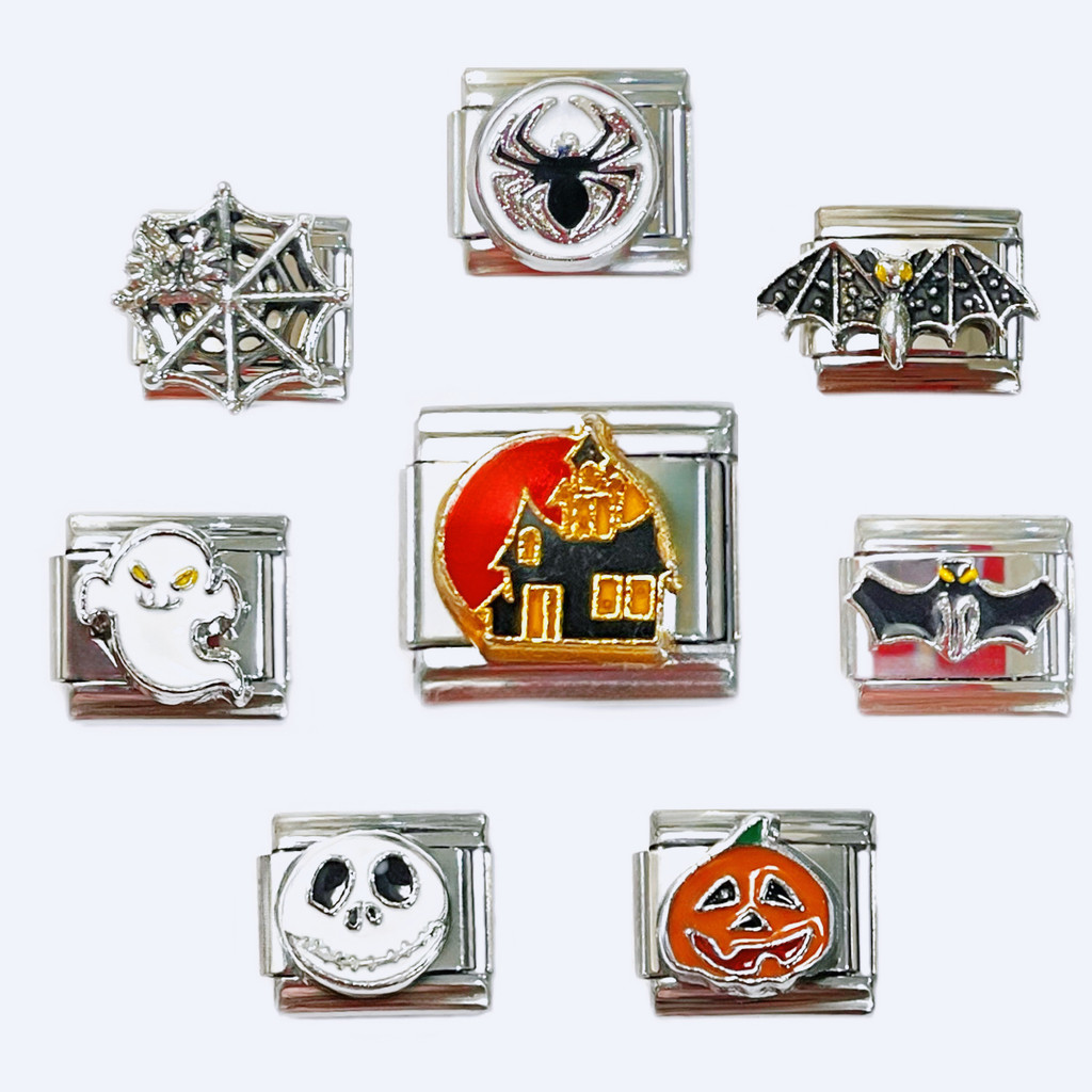 ใหม่อิตาเลี่ยน แบบแยกส่วน สร้อยข้อมือจี้คอลเลกชันฮาโลวีน ทําเอง บุคลิกภาพประกอบสร้อยข้อมือยางยืด