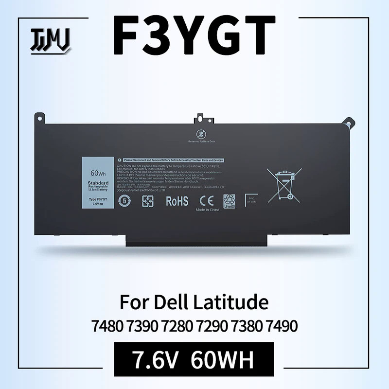 F3YGT 7480 2X39G 60WH Laptop Battery for Dell Latitude 12 7000 7280 7290 13 7380 7390 P29S002 14 748