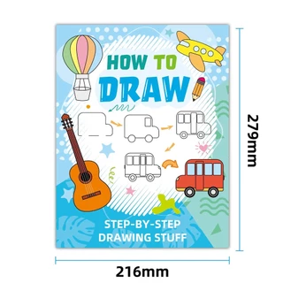 สมุดฝึกวาดรูป ฝึกระบายสี Step by Step สำหรับเด็ก