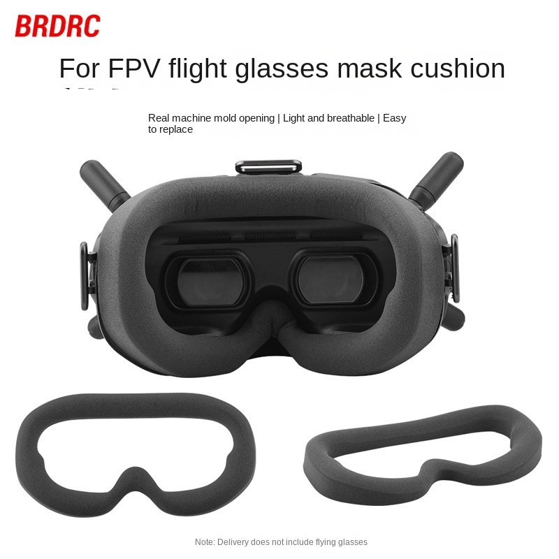 BRDRC เหมาะสําหรับ DJI FPV flight glass face mask pad, drone face mask protection pad อุปกรณ์เสริม